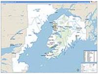 Kenai Peninsula Borough (), Ak Carrier Route Wall Map